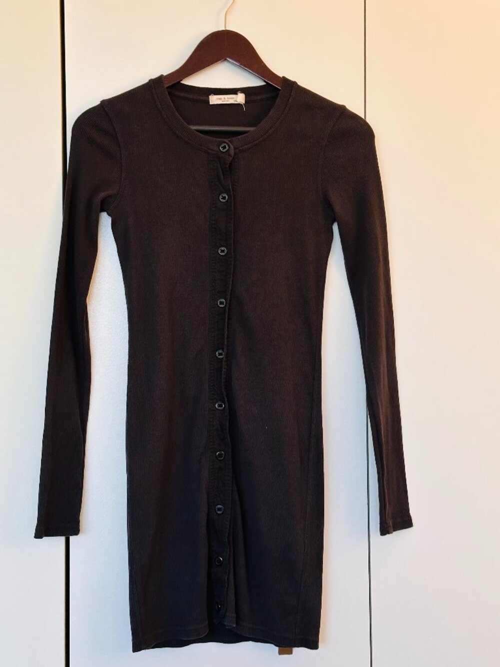 Rag & Bone Black Button-down Shirt Dress - Size 0